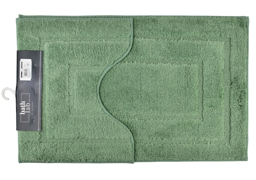Tapis de Bain ZAC - Ensemble de 2 tapis 50x40cm et 50x80cm en vert clair - HTUA0207 - Bathlab By Mondex Tapis de Bain ZAC - Ensemble de 2 tapis 50x40cm et 50x80cm en vert clair - HTUA0207 - Bathlab By Mondex