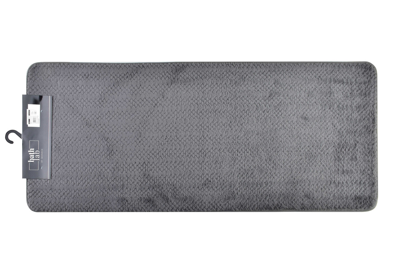 Tapis de Bain ZAC - 50x120cm, Gris Chic et Pratique - HTUA0337 - Bathlab By Mondex