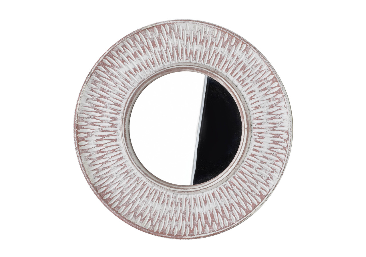 Miroir décoratif DAZ - 34,5 x 34,5 x 3 cm avec miroir de 18 cm - HTYK7161 - Mondex