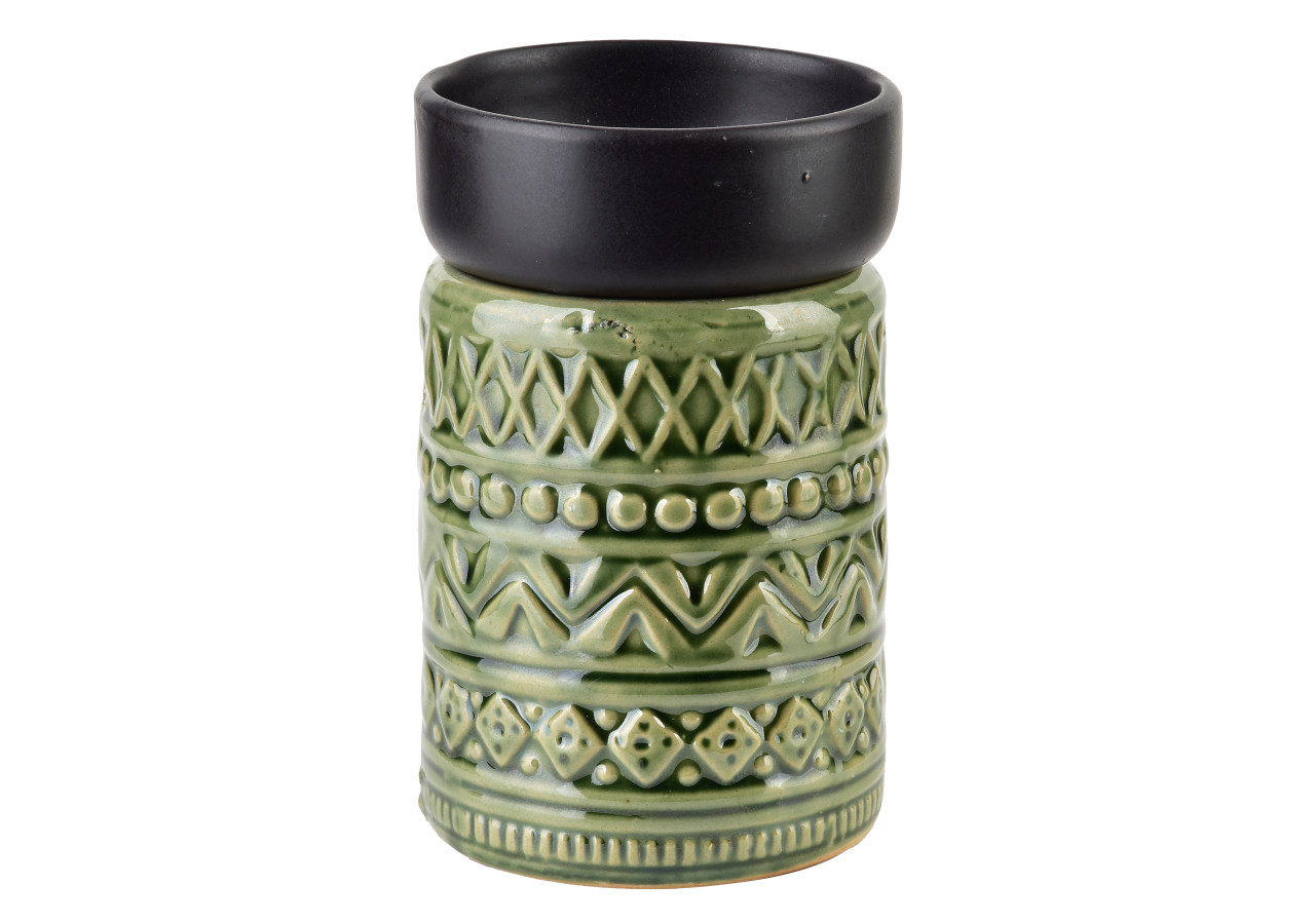 Brûleur d'huiles essentielles bicolore - Dimensions 7,5 x 7,5 x 12 cm - HTTP1526 - Mondex