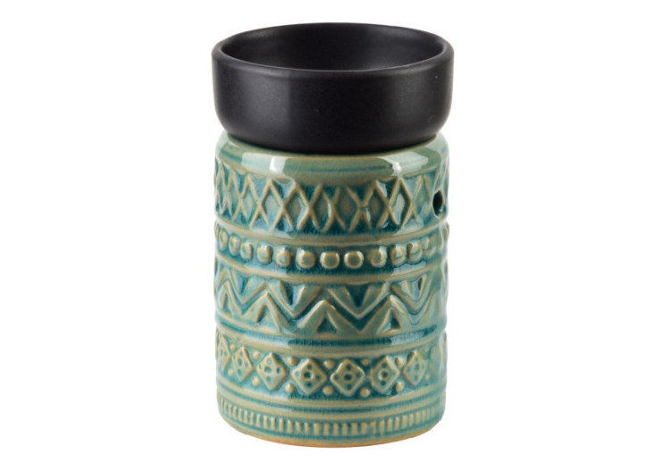 Brûleur d'huiles essentielles bicolore - Dimensions 7,5 x 7,5 x 12 cm - HTTP1533 - Mondex