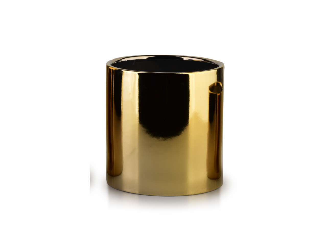 Cache-pot NEVA GOLD - H11,5x11,5cm chic - HTYE0676-PROM - Mondex