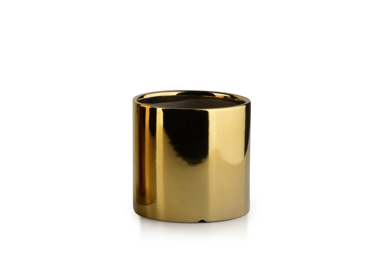 Cache-pot NEVA GOLD - H8,5x8,5cm élégant - HTYE0683-PROM - Mondex