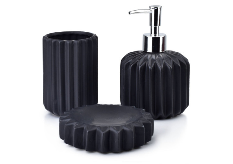 Set de salle de bain FERRA - 380ml moderne - HTWM5902 - Bathlab By Mondex