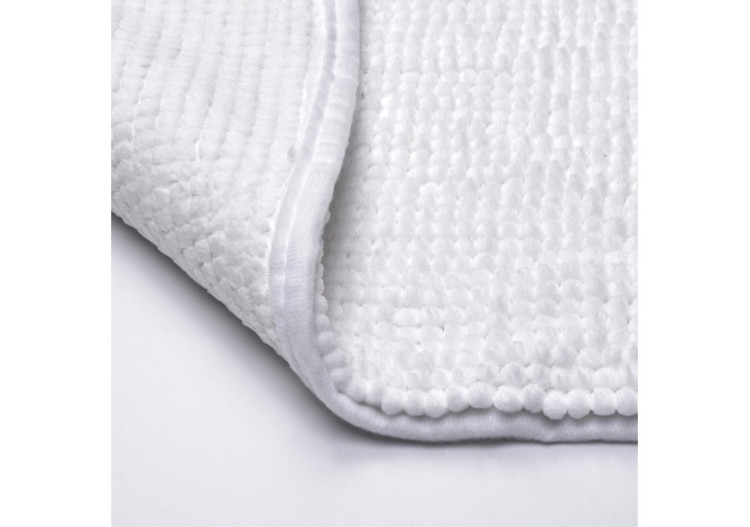 Tapis de bain ZAC WHITE - 50x80cm, doux et chic - HTWM5049-PROM - Bathlab By Mondex 2