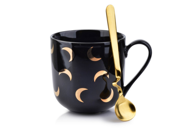 Kubek LOLA MOON - 420ml, design doré - HTNF9443-PROM - Affekdesign By Mondex