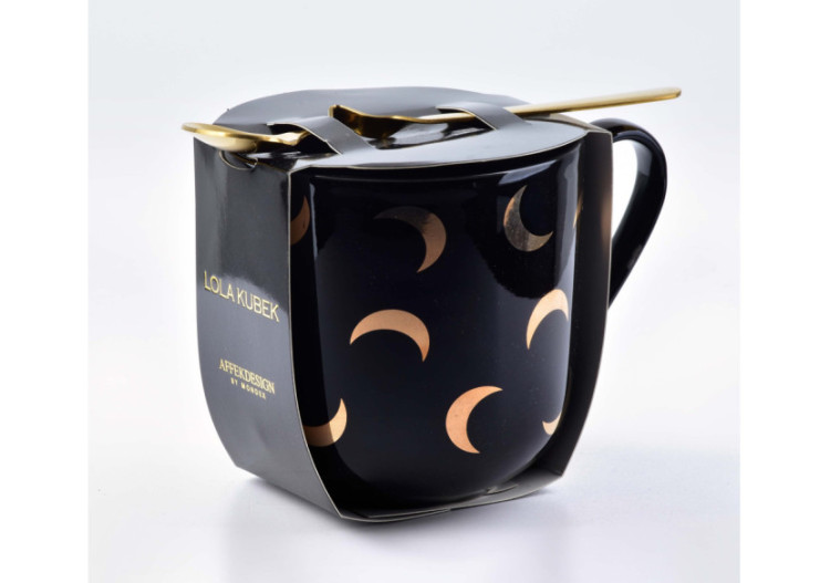 Kubek LOLA MOON - 420ml, design doré - HTNF9443-PROM - Affekdesign By Mondex 2