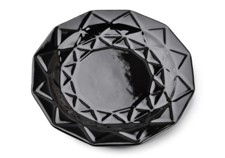 Assiette à dîner ADEL BLACK - Céramique 24cm - HTPS2696-PROM - Affekdesign By Mondex