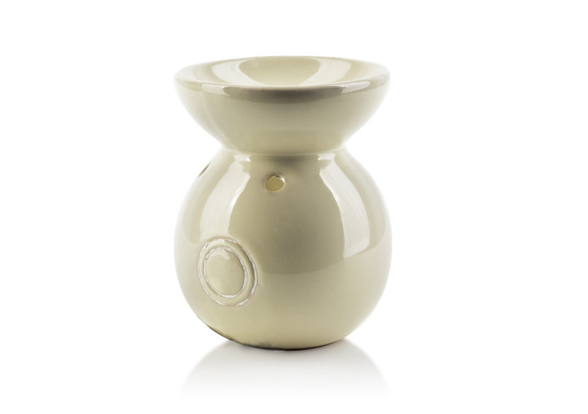 Brûleur d'huiles essentielles - Céramique grise 8.5x6.5cm - HTTP7172 - Mondex