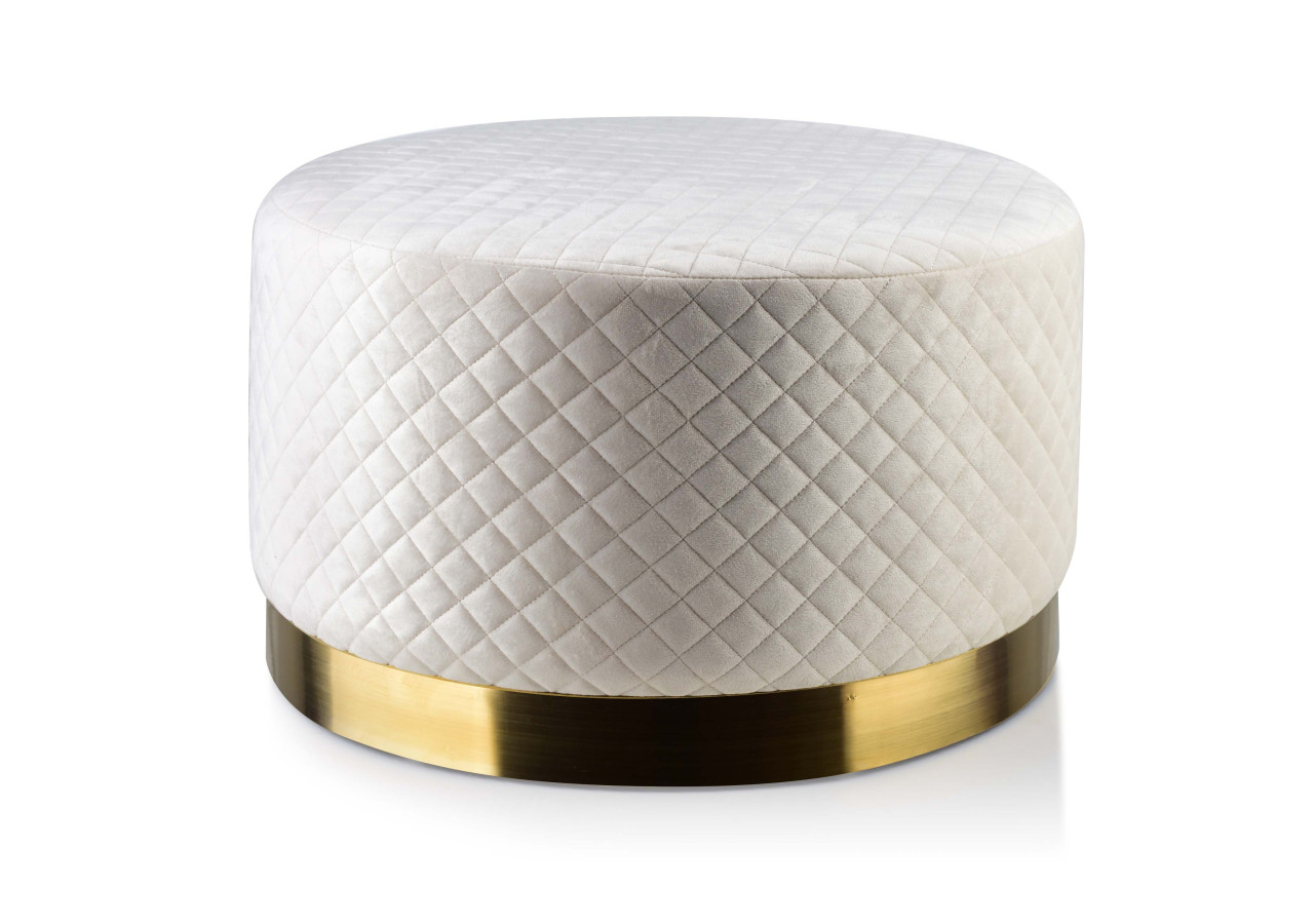 Puf LILY - Coloris beige clair, diamètre 50 cm - HTYG0615 - Mondex