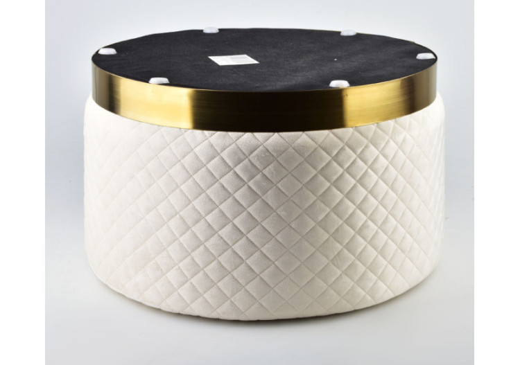 Puf LILY - Coloris beige clair, diamètre 50 cm - HTYG0615 - Mondex 2