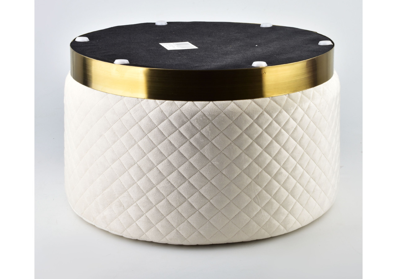 Puf LILY - Coloris beige clair, diamètre 50 cm - HTYG0615 - Mondex