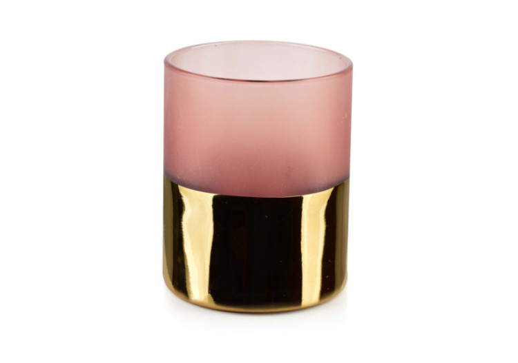 Bougeoir RITA PINK - Verre, 10 x 12,5 cm - HTID1070 - Mondex