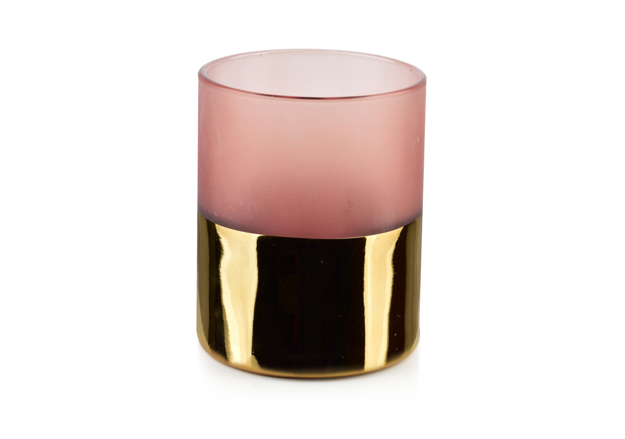 Bougeoir RITA PINK - Verre, 10 x 12,5 cm - HTID1070 - Mondex