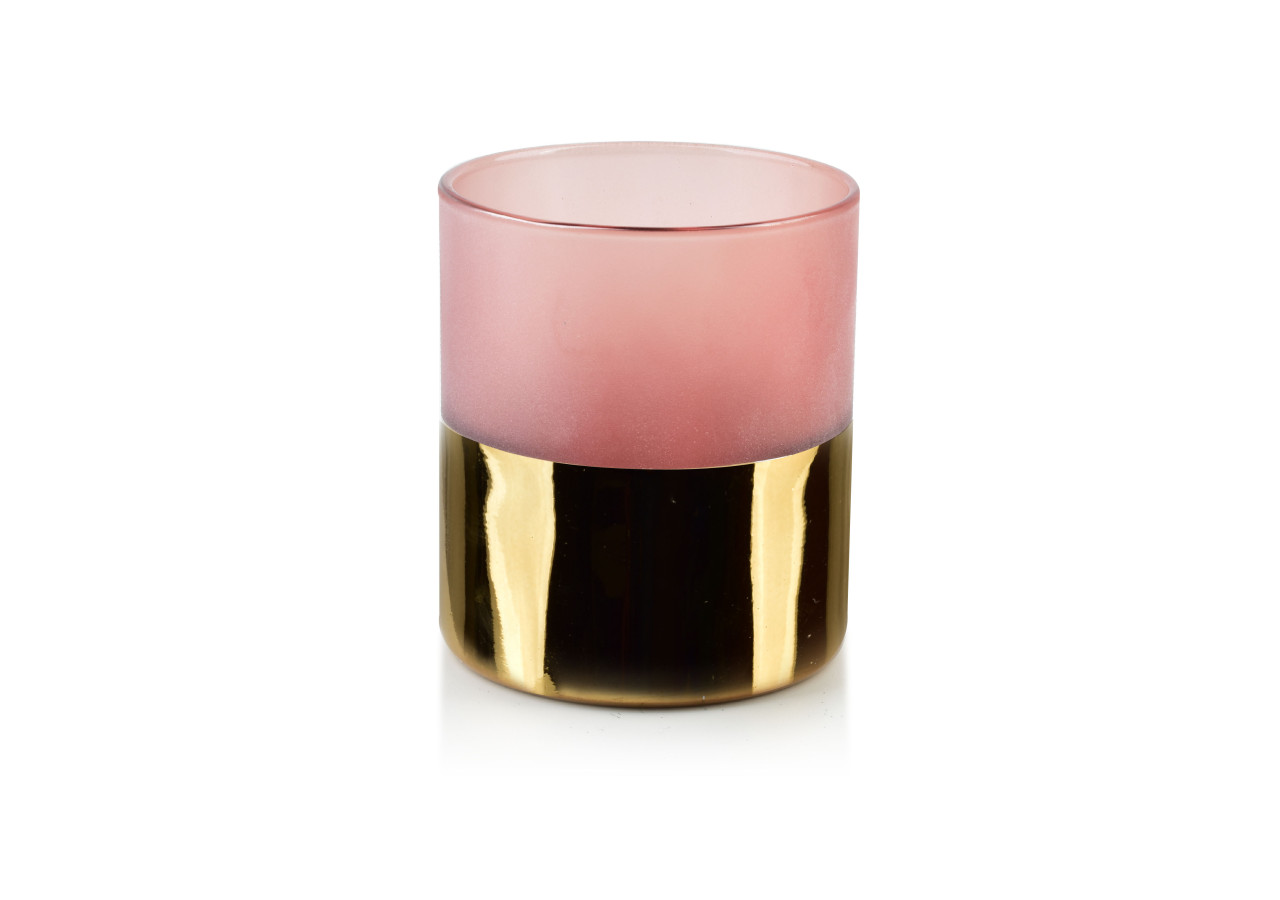 Bougeoir RITA PINK - Verre, 8,5 x 10 cm - HTID1087 - Mondex