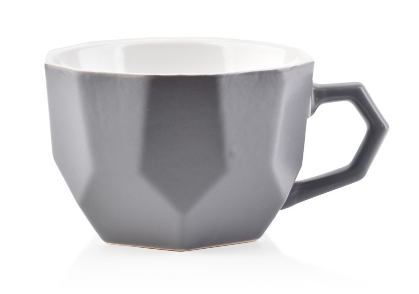 Mug SALLY GEO GREY - Céramique 450ml 12x15xh7.8cm - HTPS5221-PROM - Affekdesign By Mondex Mug SALLY GEO GREY - Céramique 450ml 12x15xh7.8cm - HTPS5221-PROM - Affekdesign By Mondex