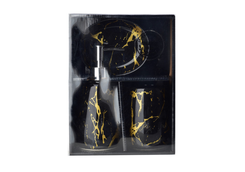 Set de Salle de Bain ODETTE - Accessoires en céramique 360ml - HTWM5290 - Bathlab By Mondex