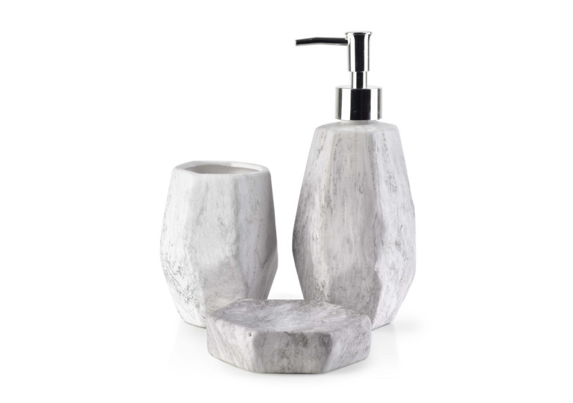 Set de salle de bain ODETTE NATURAL - 480ml mat - HTWM5337 - Bathlab By Mondex