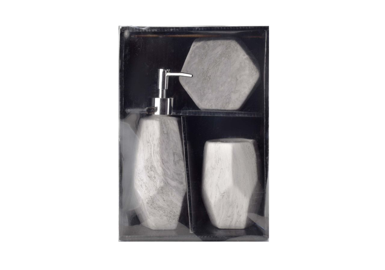 Set de salle de bain ODETTE NATURAL - 480ml mat - HTWM5337 - Bathlab By Mondex