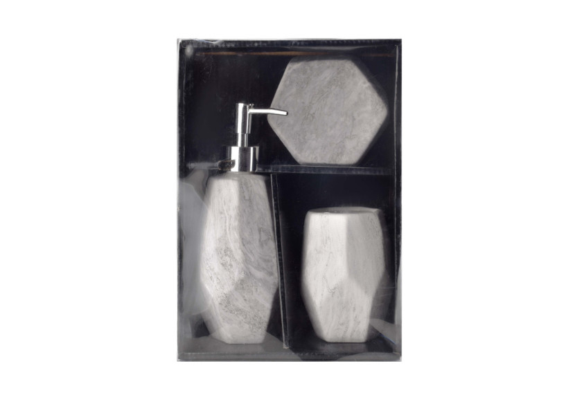 Set de salle de bain ODETTE NATURAL - 480ml mat - HTWM5337 - Bathlab By Mondex