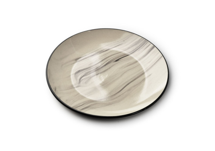 Assiette à dessert ODETTE - 19cm, porcelaine élégante - HTPM6228-PROM - Affekdesign By Mondex