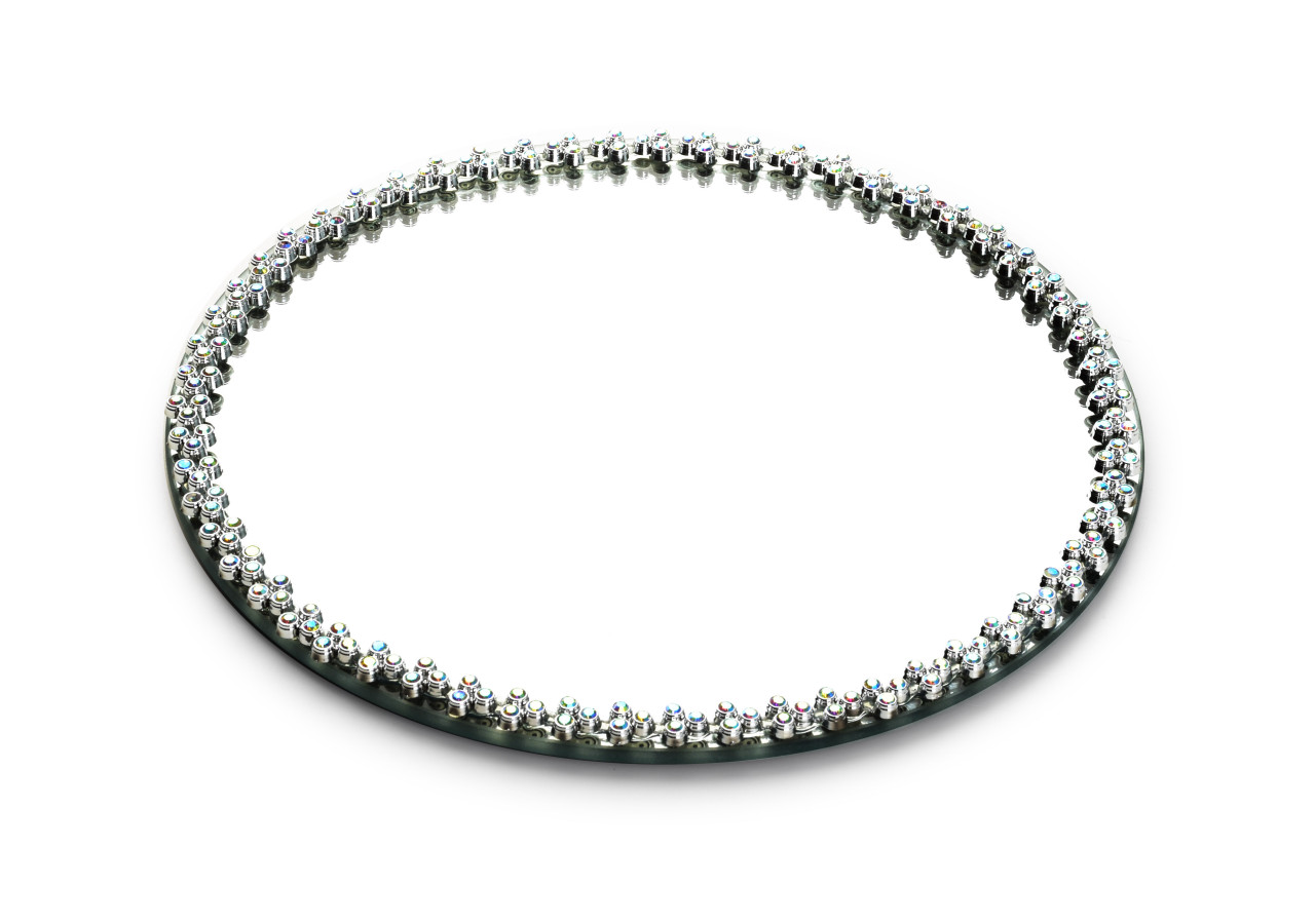 Sous-plat Margot Argent - 20cm avec bord décoratif - HTRJ7393 - Mondex