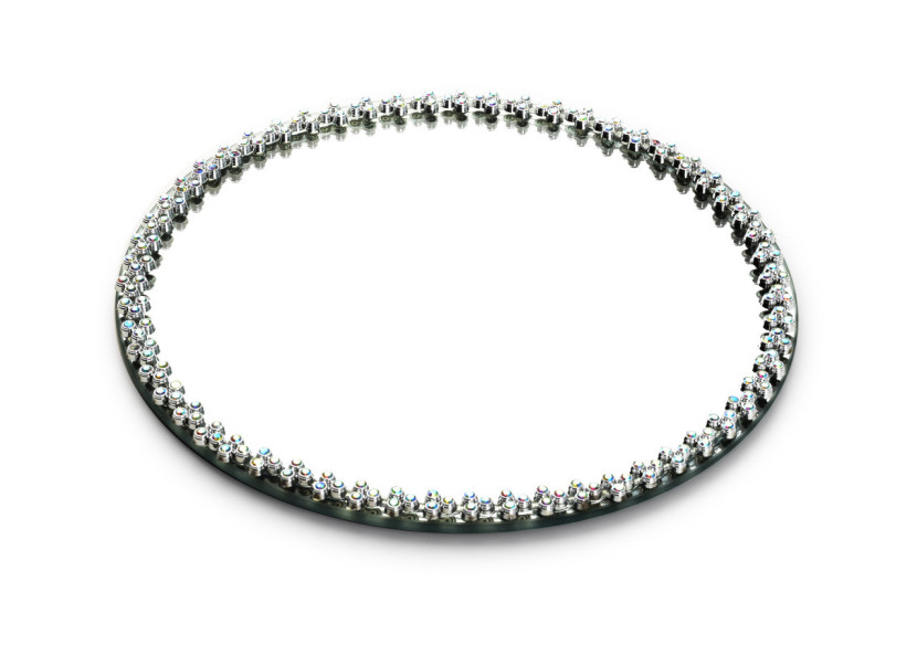 Sous-plat Margot Argent - 20cm avec bord décoratif - HTRJ7393 - Mondex