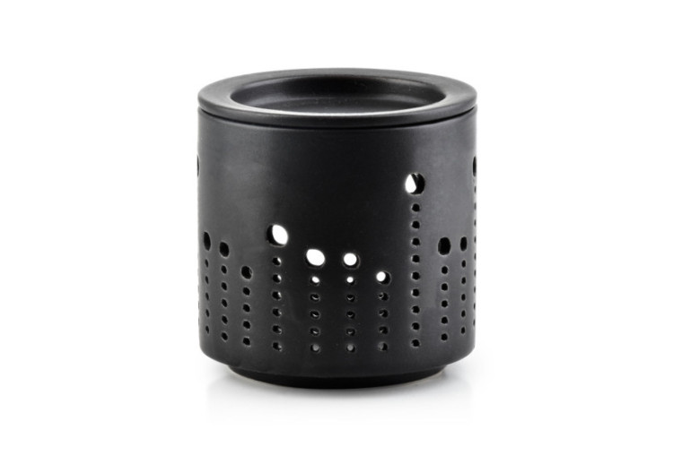Brûleur d'huiles essentielles VESTA - Céramique noire 7,3x7,5cm - HTTP4187 - Mondex
