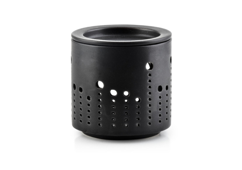 Brûleur d'huiles essentielles VESTA - Céramique noire 7,3x7,5cm - HTTP4187 - Mondex