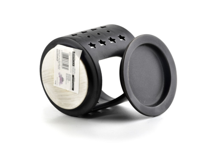 Brûleur d'huiles essentielles VESTA - Céramique noire 7,3x7,5cm - HTTP4262 - Mondex 2