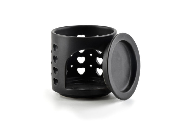 Brûleur d'huiles essentielles VESTA - Céramique noire 7,3x7,5cm - HTTP4279 - Mondex 2