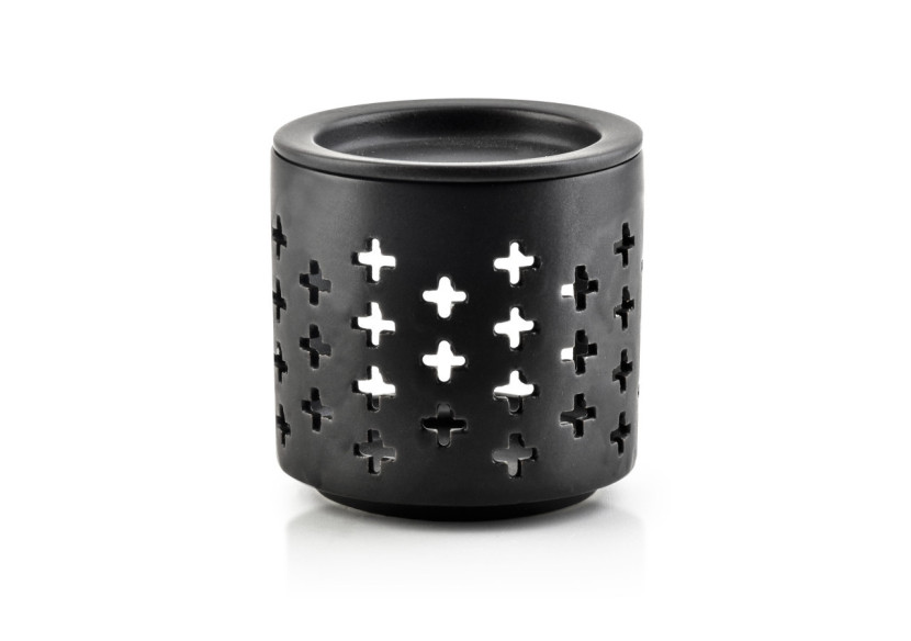 Brûleur d'huiles essentielles VESTA - Céramique noire 7,3x7,5cm - HTTP4286 - Mondex