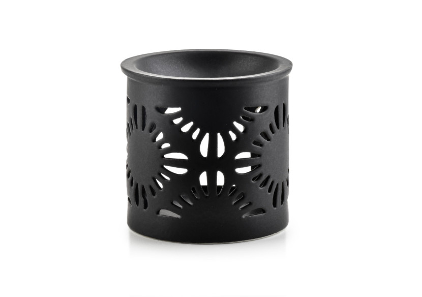 Brûleur d'huiles essentielles VESTA - Céramique noire 7,5x7,5cm - HTTP4309 - Mondex