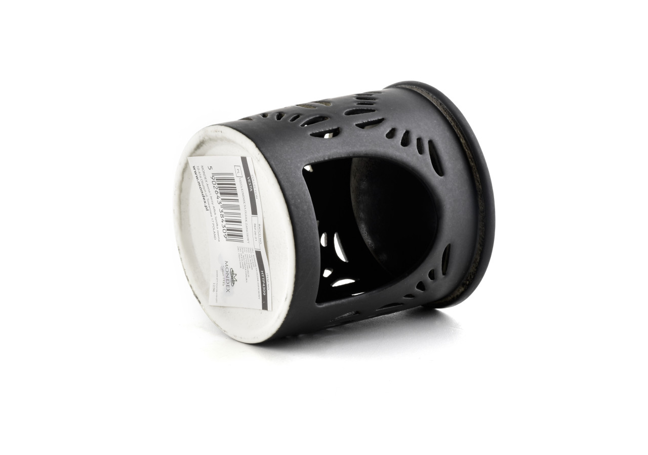 Brûleur d'huiles essentielles VESTA - Céramique noire 7,5x7,5cm - HTTP4309 - Mondex