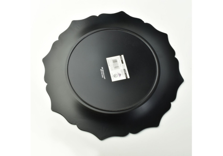 Sous-assiette décorative BLANCHE - Plastique 33 x 33 x 2cm - HTOS8697-PROM - Mondex 2