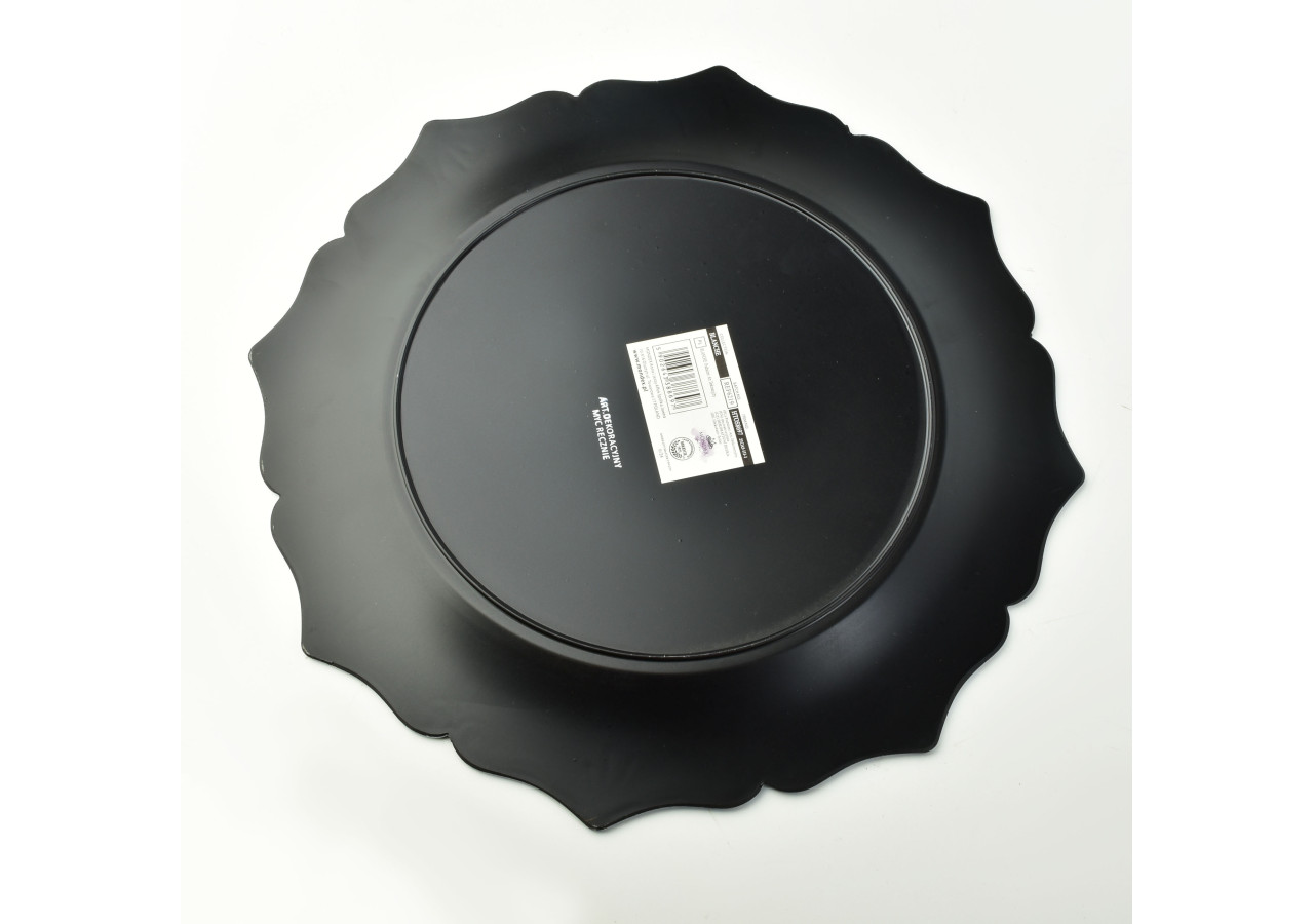 Sous-assiette décorative BLANCHE - Plastique 33 x 33 x 2cm - HTOS8697-PROM - Mondex