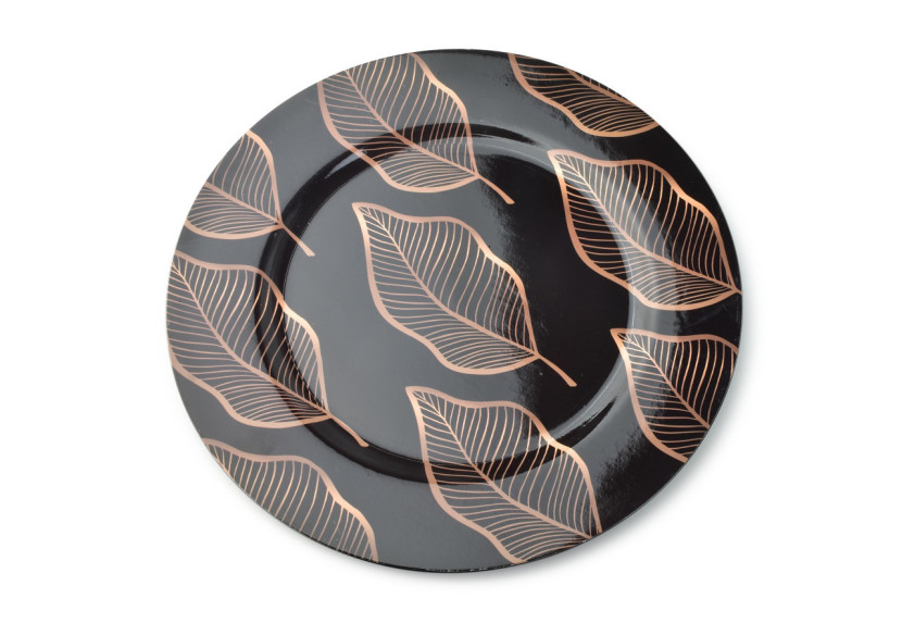 Sous-assiette décorative BLANCHE - Plastique 33 x 33 x 2cm - HTOS8789-PROM - Mondex