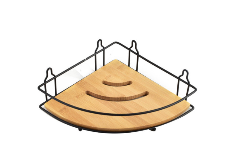 Étagère de salle de bain CARL BAMBOO - 1 niveau, 6.5 x 19 x 20 cm - HTWM9939 - Bathlab By Mondex