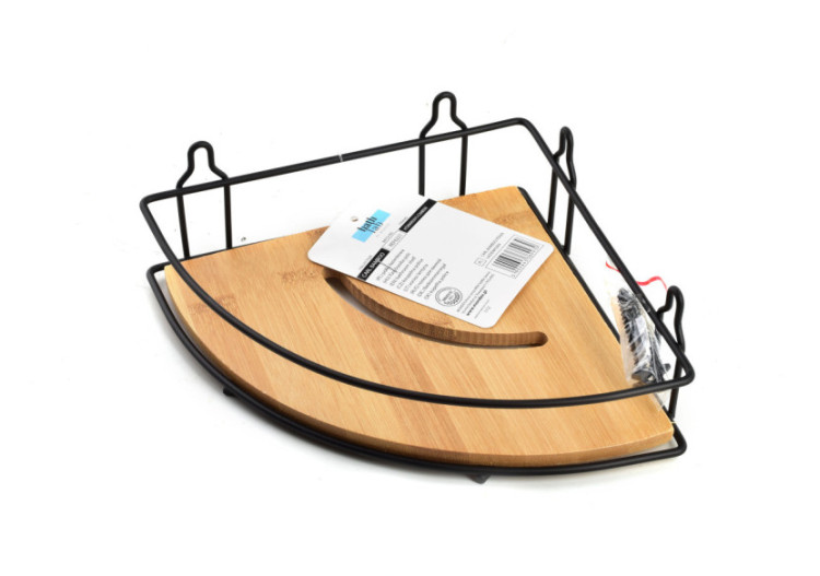 Étagère de salle de bain CARL BAMBOO - 1 niveau, 6.5 x 19 x 20 cm - HTWM9939 - Bathlab By Mondex 2