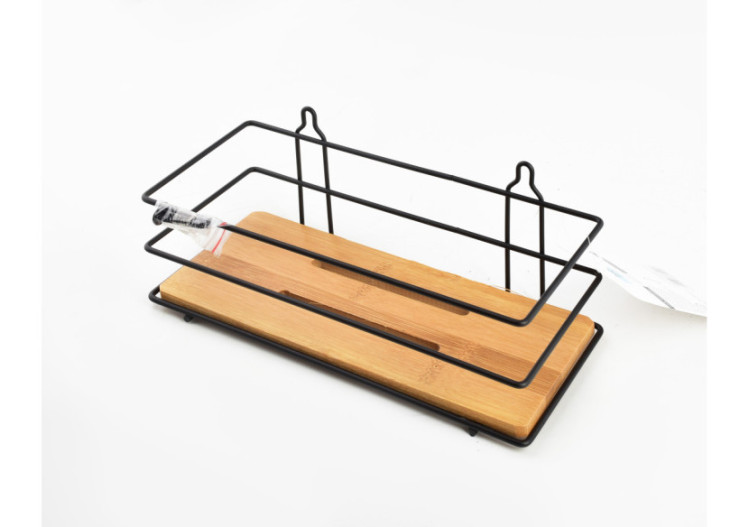 Étagère de salle de bain CARL BAMBOO - 1 niveau, 8 x 11 x 26 cm - HTWM9953 - Bathlab By Mondex 2