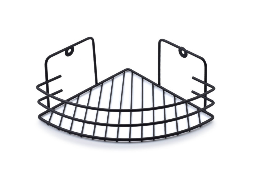 Étagère de salle de bain CARL BLACK - 1 niveau, 9 x 19 x 19 cm - HTWM2581 - Bathlab By Mondex