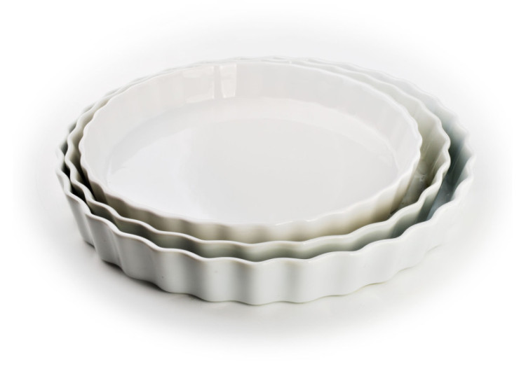 Plat à Tarte BASIC - Porcelaine blanche 30 x 4 cm - HTNA0225 - Mondex 2