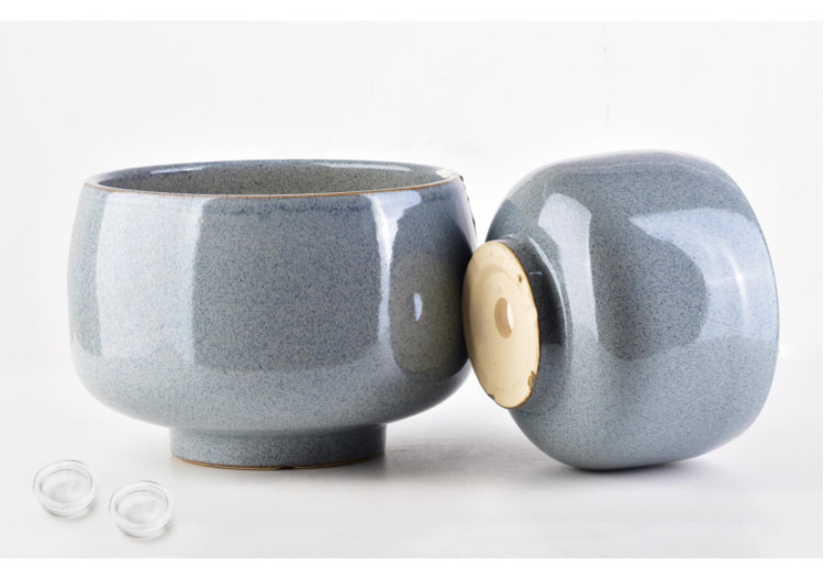 Ensemble de 2 Pots NEVA - Grande taille 23x16cm et 17x13cm, motifs décoratifs - HTYE2212-PROM - Mondex 2