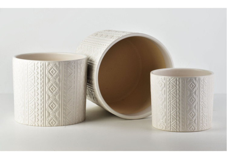 Ensemble de pots NEVA - 3 pots raffinés, dimensions variées - HTYE2366-PROM - Mondex 2