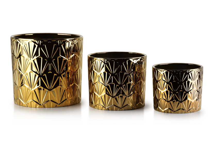 Ensemble de 3 pots NEVA - Design moderne en céramique - HTYE2489 - Mondex