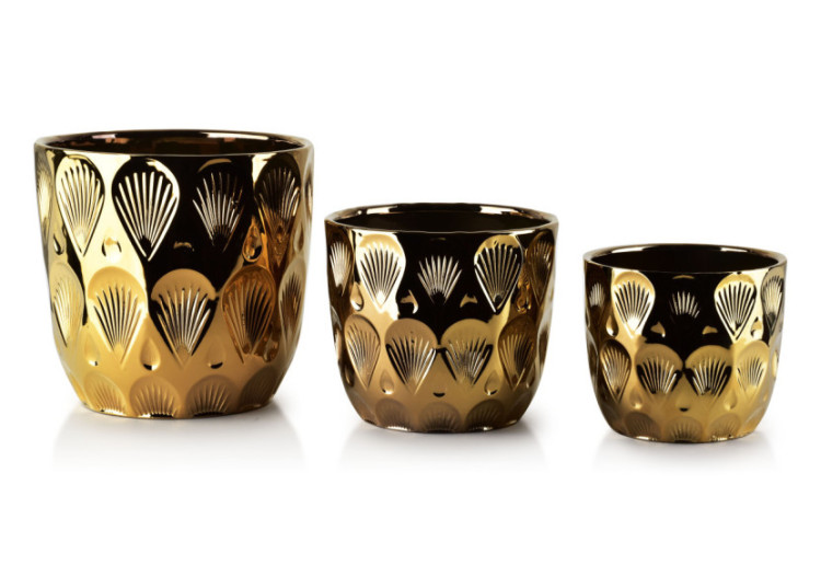 Ensemble de pots NEVA - 3 pots, design élégant et tailles variées - HTYE2526-PROM - Mondex