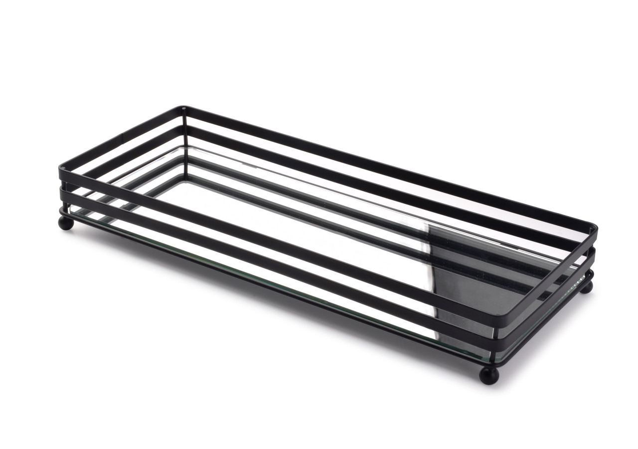 Plateau CEDRIC - Métal et Miroir 39x16xh5,5cm - HTOP3691 - Mondex