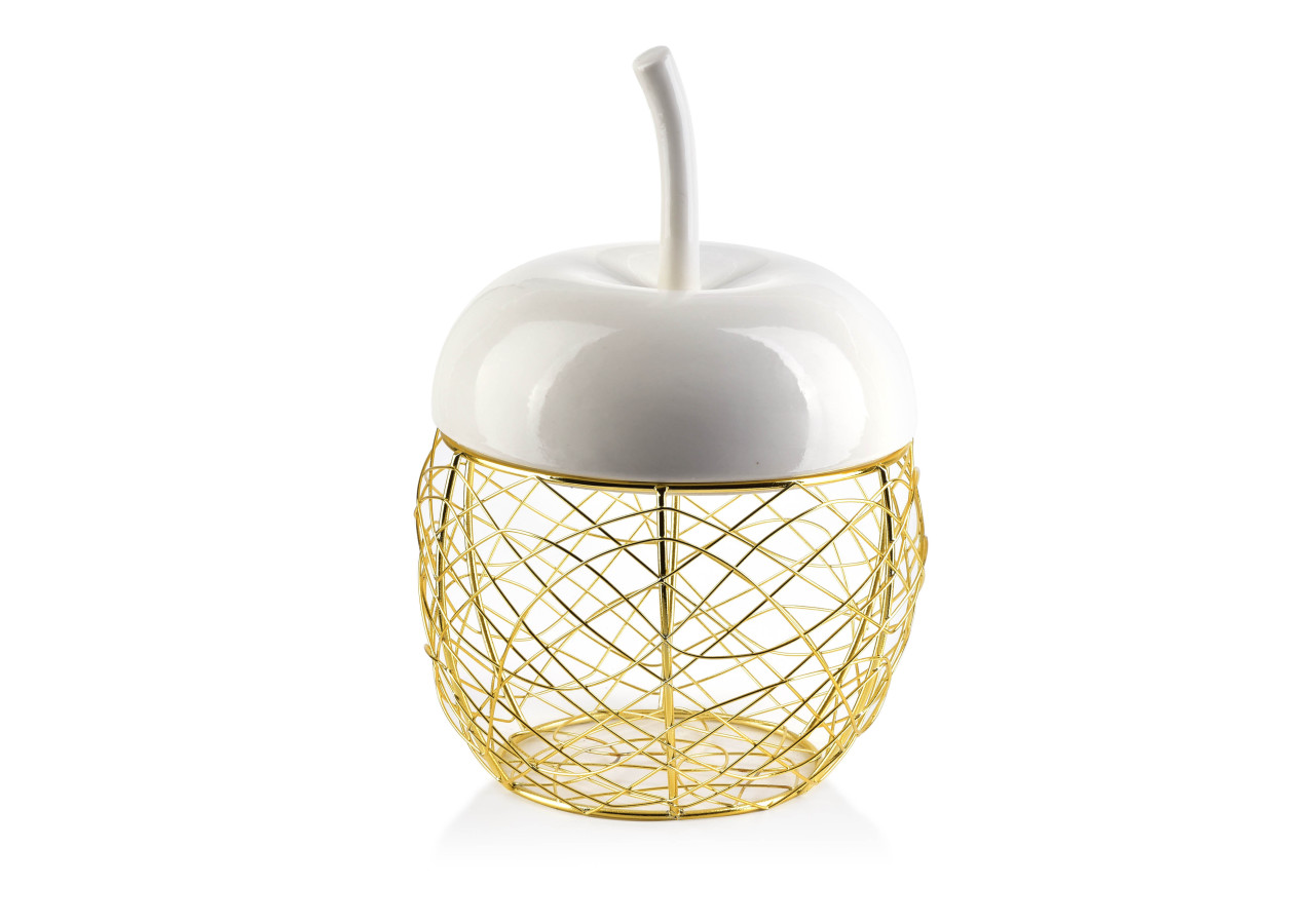 Panier APPLE avec Couvercle - 16x17xh24cm - HTC9496 - Mondex