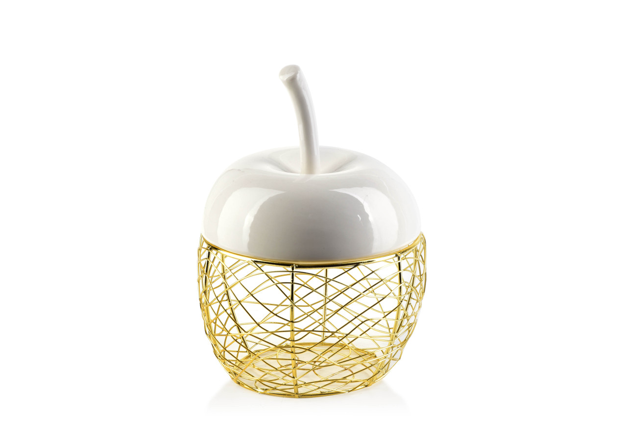 APPLE Panier avec couvercle - 14x15xh19cm - HTC9502-PROM - Mondex