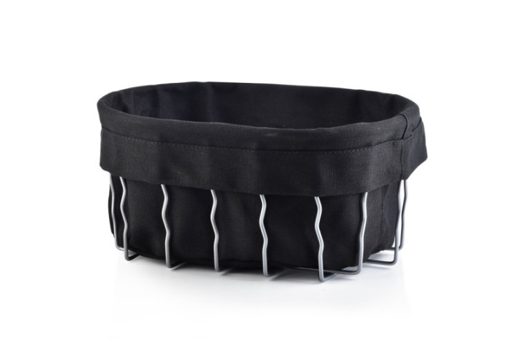 Panier CASSIE - Métal argenté ovale 22 x 15 x 10 cm - HIWD2250-PROM - Cookini By Mondex